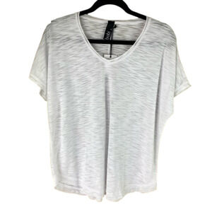 NWT bobi Los Angeles l White l  Heathered Short Sleeve